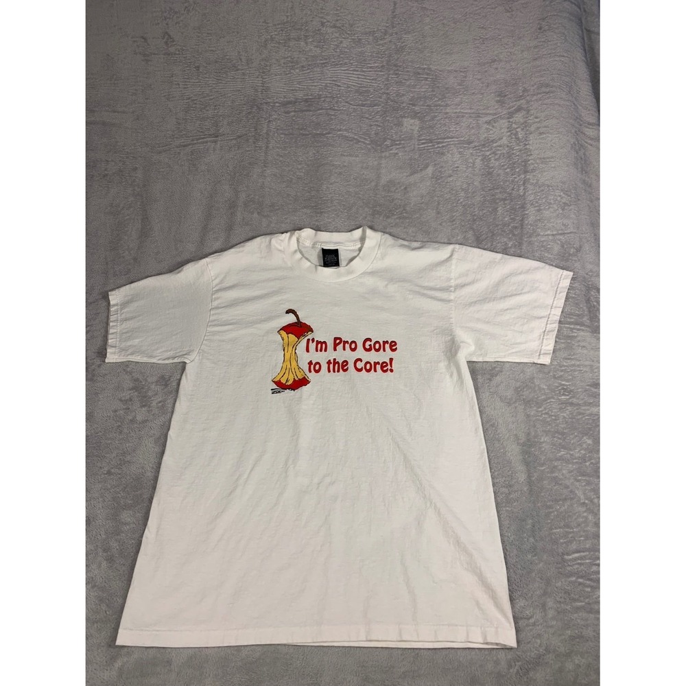 Vtg Classic Platinum I'm Pro Gore To the Core! T-Shirt Mens L White Cotton